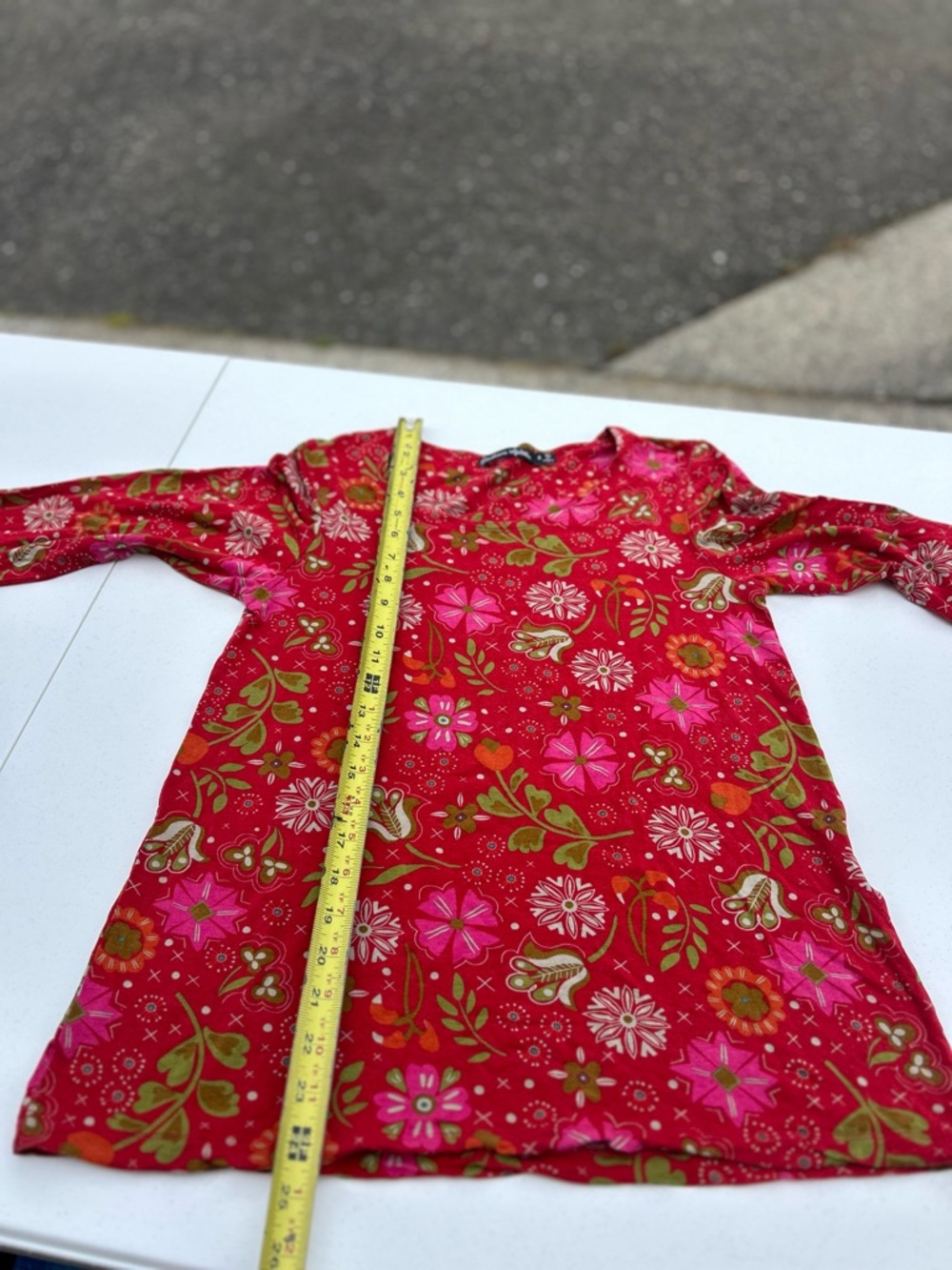 Gudrun Sjoden Red Floral Long Sleeve Top - Picture 6 of 9